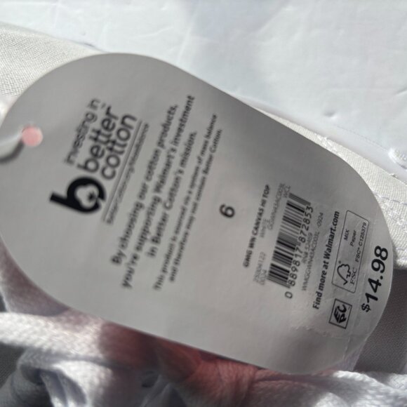 NEW Wonder Nation Girls Happy Faces & White High Top Sneakers - Shoe Size 6 - Picture 8 of 14